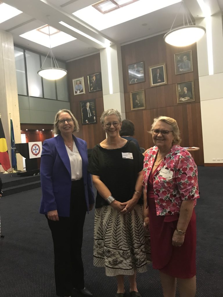 Sue Hutley (Connective Tissues Disorders Network Australia), Dr Carol Wicking (RVA) and Robyn Burnett (RVA Partner, Myositis Association Australia)