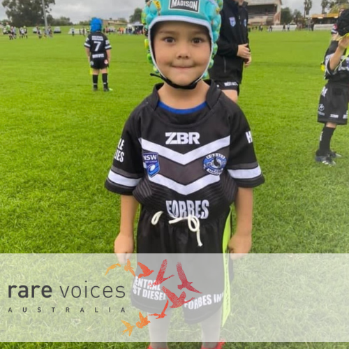 Leo in a rugby outfit